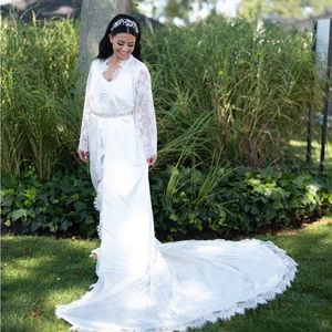 Le el new york wedding robe and slip dress